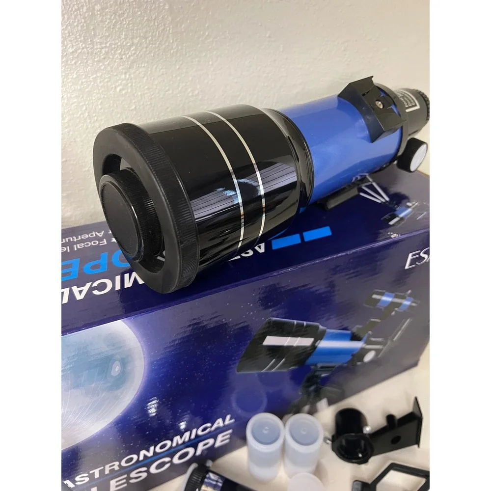 ESAKO Astronomical Refractor Telescope 70mm Aperture 400mm AZ Mount Blue Exc‎